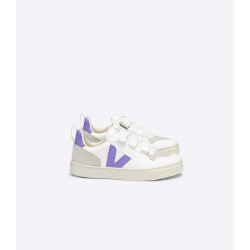 Veja V-10 CWL Tenisky Detske White/Purple | SK 867RVD